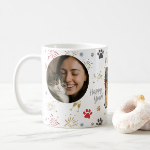 Caneca De Café Impressão de Pata de Estimação Personalizada de Tr