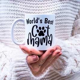 Caneca De Café Impressão de Pata Fotográfica do Melhor Gato do Mu