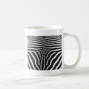 Caneca De Café Impressão de pele Zebra Autêntica - faixa branca p