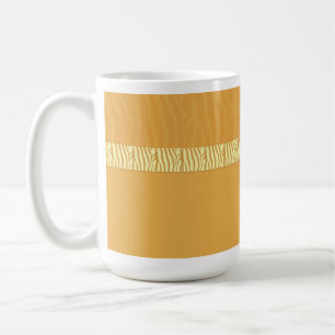Caneca De Café Impressão de Pelo de Zebra Amarelo Dourado