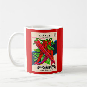 Caneca De Café impressão de pimenta de caiena de 1950s