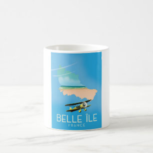 Caneca De Café Impressão de pôster de viagem Belle Île, França.