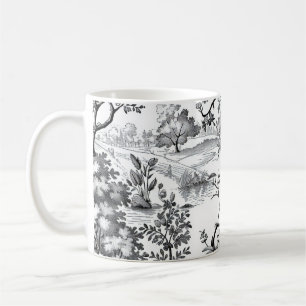 Caneca De Café Impressão de Privada Preta