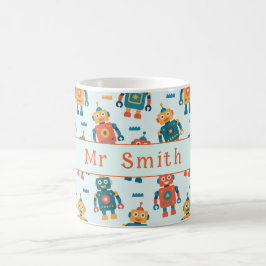 Caneca De Café Impressão de Robô Personalizável Fofa