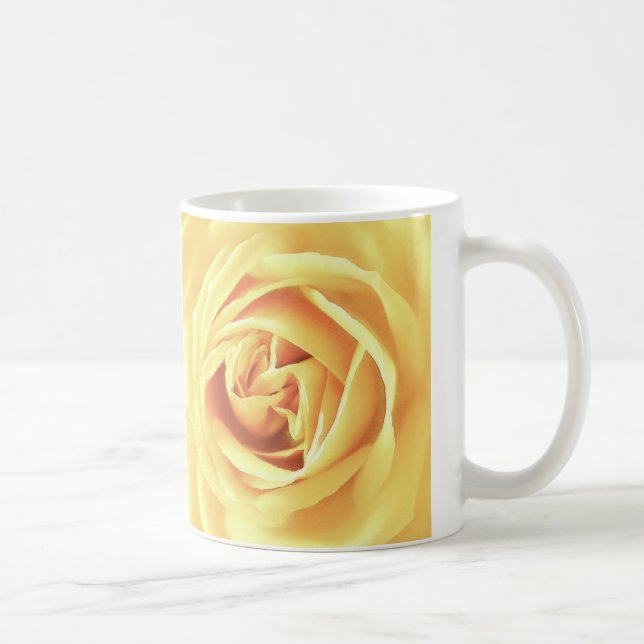 Caneca De Café Impressão de rosa amarela (Direita)