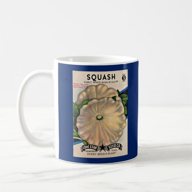 Caneca De Café impressão de squash branco do pacote de sementes d (Esquerda)