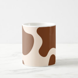 Caneca De Café Impressão de Vaca Rosa e Marrom