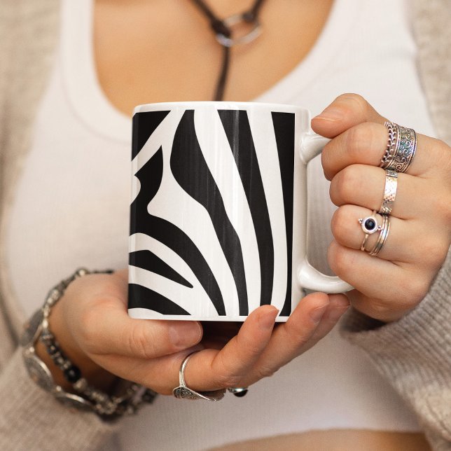 Caneca De Café Impressão de zebra personalizável (Criador carregado)