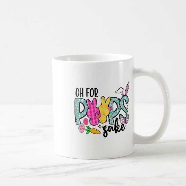 Caneca De Café Impressão Divertida de Coelho de Páscoa Gles Feliz (Direita)