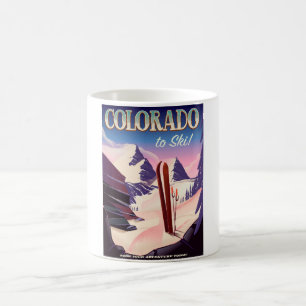 Caneca De Café Impressão do esqui de Colorado - o esqui do