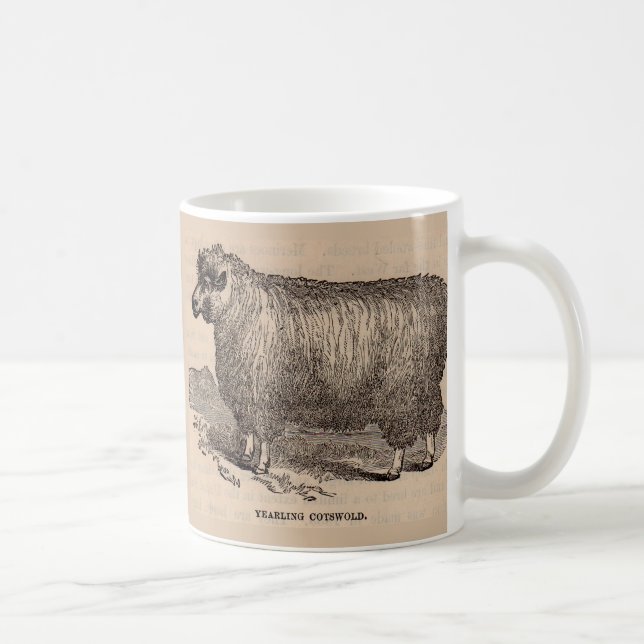 Caneca De Café impressão do século XIX (Direita)