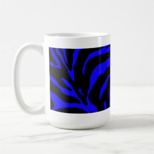 Caneca De Café Impressão em animais com faixa de zebra azul