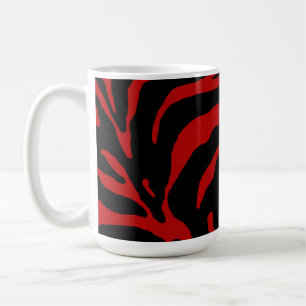 Caneca De Café Impressão em animais com faixa de zebra vermelha