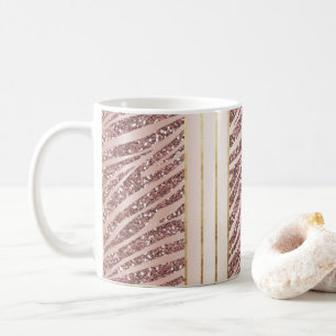 Caneca De Café Impressão em animais de zebra rosa-claro