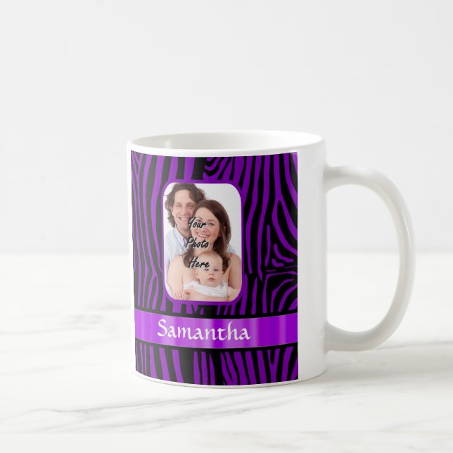 Caneca De Café Impressão em zebra roxa (Direita)