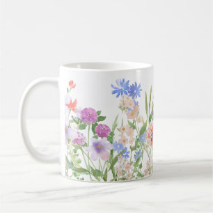 Caneca De Café Impressão Floral ilustrado à mão