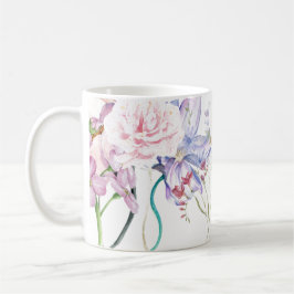 Caneca De Café Impressão Floral pintado À Mão Belamente