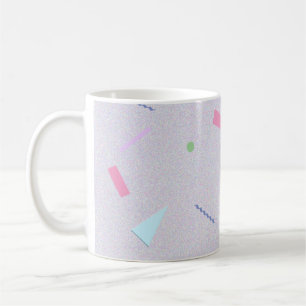 Caneca De Café Impressão Geo Pale Púrpura 80s