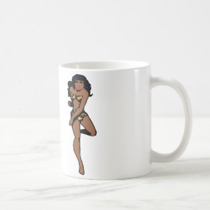 Caneca De Café impressão-leopardo afro-up