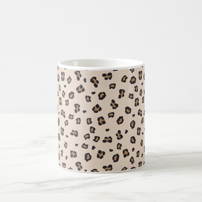 Caneca De Café Impressão Leopardo Clássica (Centro)