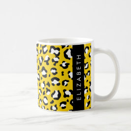 Caneca De Café Impressão Leopardo, Manchas, Leopardo Amarelo, Seu