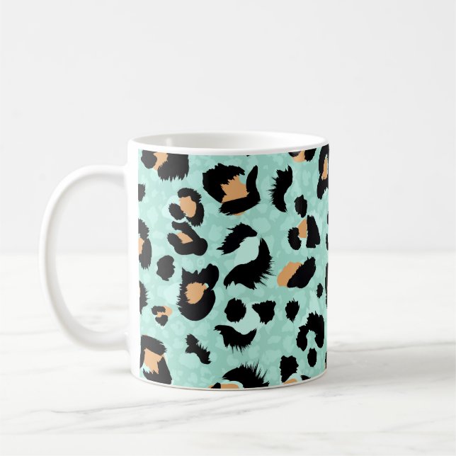Caneca De Café Impressão leopardo, padrão animal (Esquerda)