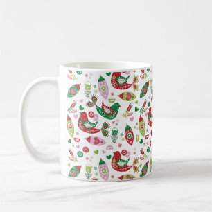 Caneca De Café Impressão Mug de Feriado Foliar Escandinavo