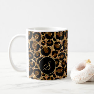 Caneca De Café Impressão Na moda Leopardo com monograma personali