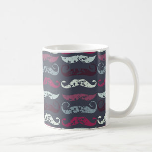 Caneca De Café Impressão retro afligido do bigode