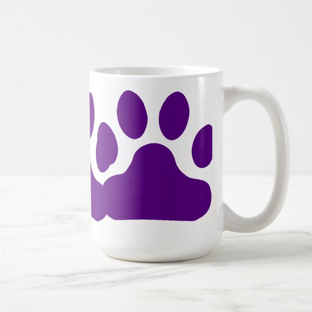 Caneca De Café Impressão roxo da pata (Direita)