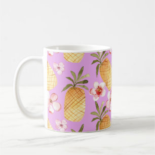 Caneca De Café Impressão tropical de abacaxi