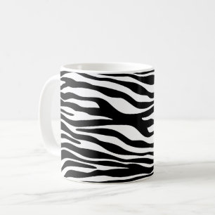 Caneca De Café Impressão Zebra, Banhas Zebra, Preto E Branco