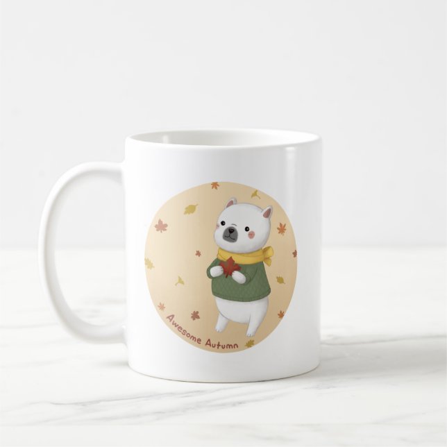 Caneca De Café Impressionante Autumn Illustration Art (Esquerda)