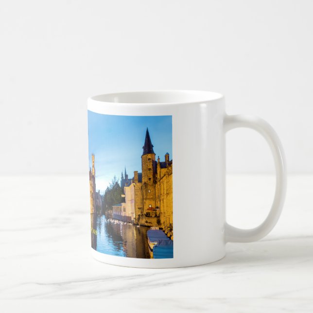 Caneca De Café Impressionante! Medieval Bruges Belgium - Foto Pro (Direita)