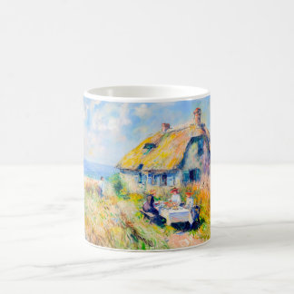 Caneca De Café Impressionist House by the Sea – Coastal Art Mug