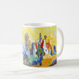 Caneca De Café Impressionista Moderno Cenário de Proveniência de