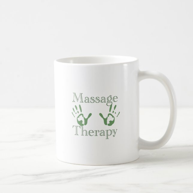 Caneca De Café Impressões da mão da terapia da massagem (Direita)