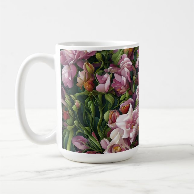 Caneca De Café Impressões de flor selvagem (Esquerda)