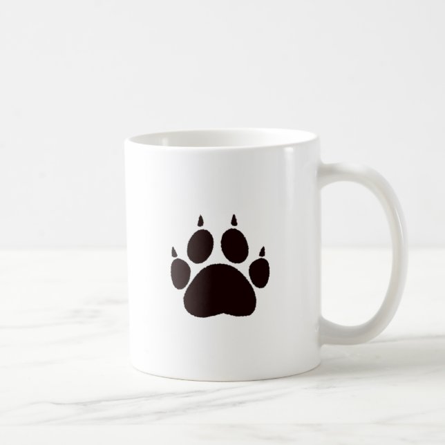 Caneca De Café Impressões de pata de gato (Direita)