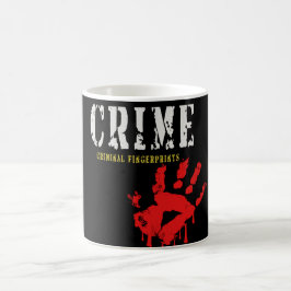 Caneca De Café impressões digitais criminais
