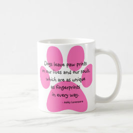 Caneca De Café Impressões personalizados da pata da licença dos