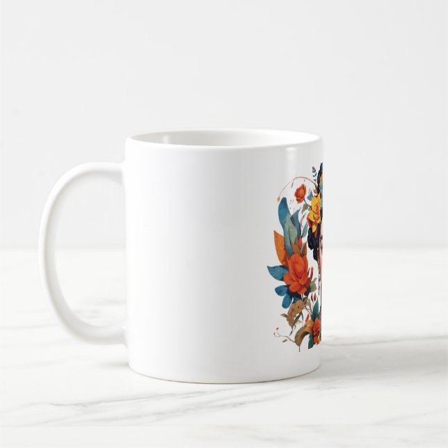 Caneca De Café imprimé Frida Kahlo (Esquerda)