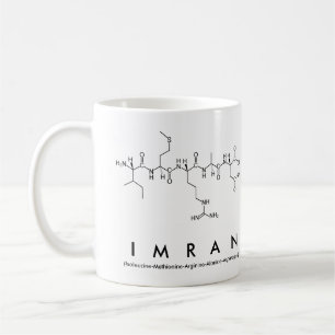 Caneca De Café Imran peptide name mug
