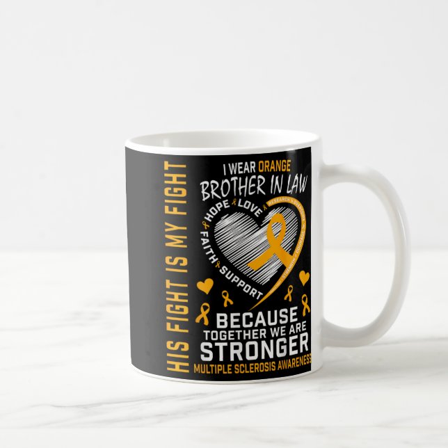 Caneca De Café In March We Wear Orange Brother In Law Multiple Sc (Direita)