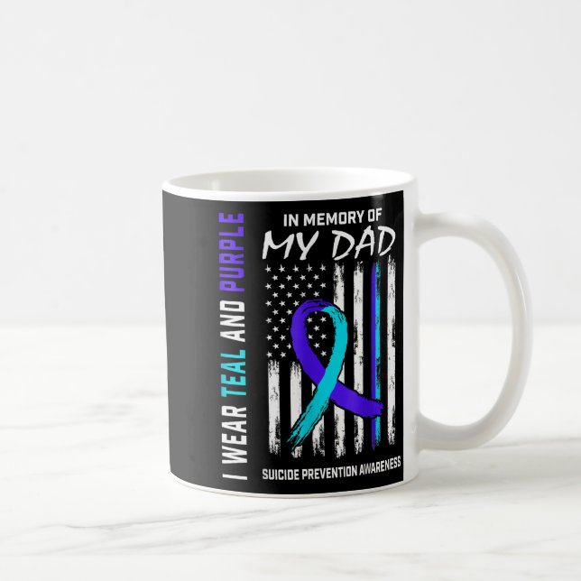 Caneca De Café In Memory Of Dad Suicide Prevention Awareness Amer (Direita)