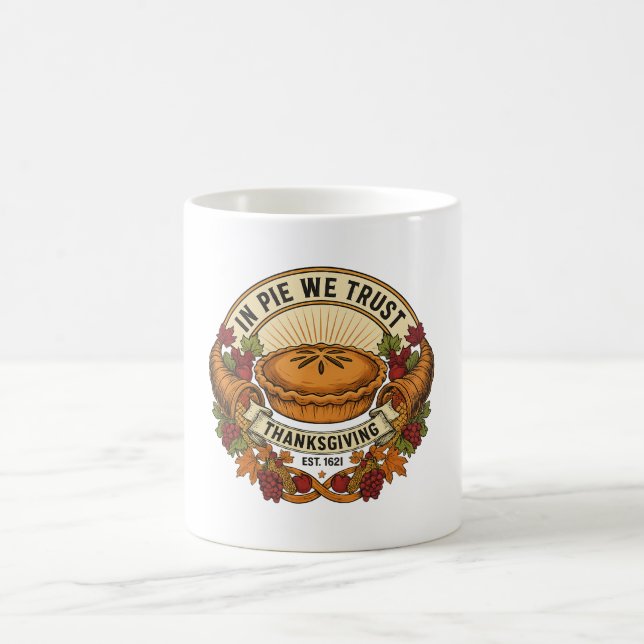 Caneca De Café In Pie We Trust Coffee Mug (Centro)
