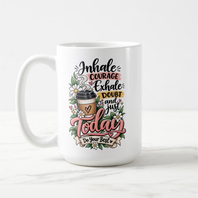 Caneca De Café Inale Coragem Exale Dúvida (Esquerda)