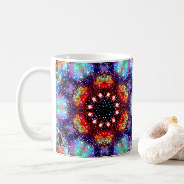 Caneca De Café Incandescência Stellar Kaleid (Com Donut)