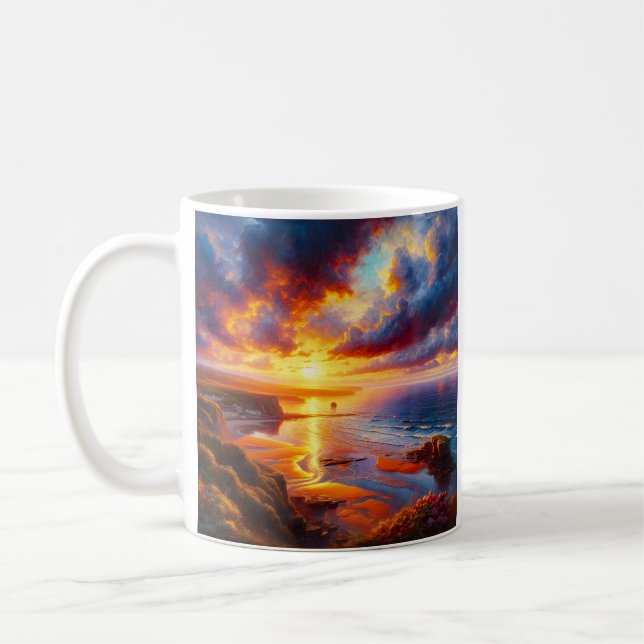 Caneca De Café Incêndio na Costa (Esquerda)