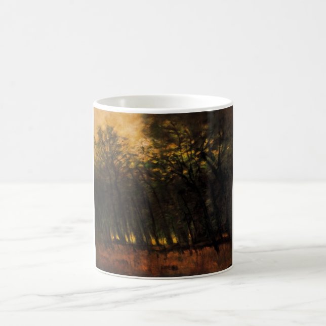 Caneca De Café Incêndios na Floresta (por Laszlo Mednyanszky) (Centro)